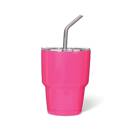 3oz DIY Blank Sublimation shot glass Tumbler double insulated with stainless straw
