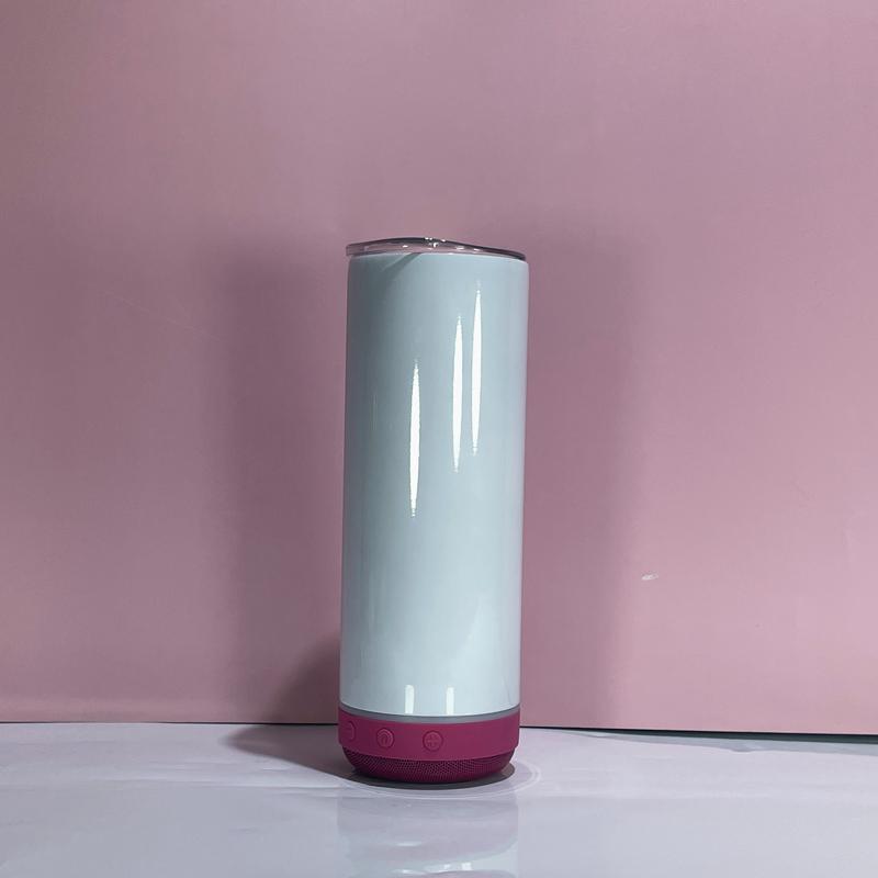 Bulk Pack 20oz Sublimation Bluetooth speaker tumbler. Music Tumblers W/ Lid, Speaker & Straw