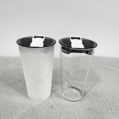 20oz Sublimation Glass Mug With Sub bottle Opener Lids (Clear or Frosted)