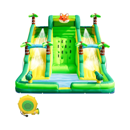 Inflatable Water Slide Park With Pool And Climbing Wall (SAK90736)
