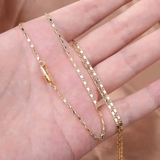 Italian 18K Gold Plated Punk Chain Necklace