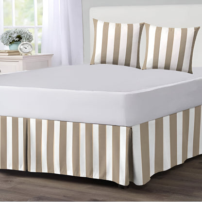 400TC Stripe Border Frame Cotton Sateen Duvet Cover Set