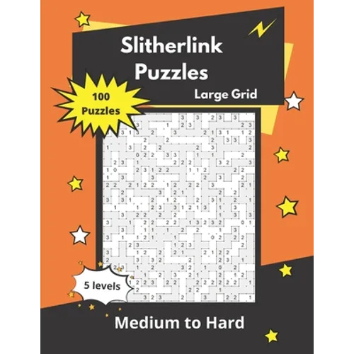 Slitherlink Puzzles Large Grid: Logic Puzzles for adults (medium to hard) - Paperback