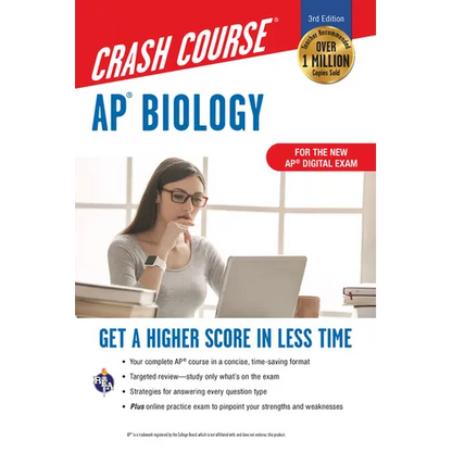 Ap(r) Biology Crash Course, Book + Online: Get a Higher Score in Less Time - Paperback