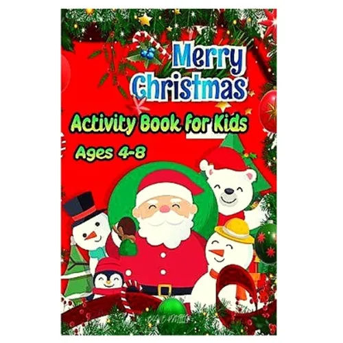 merry christmas activity book for kids ages 4-8 - Paperback