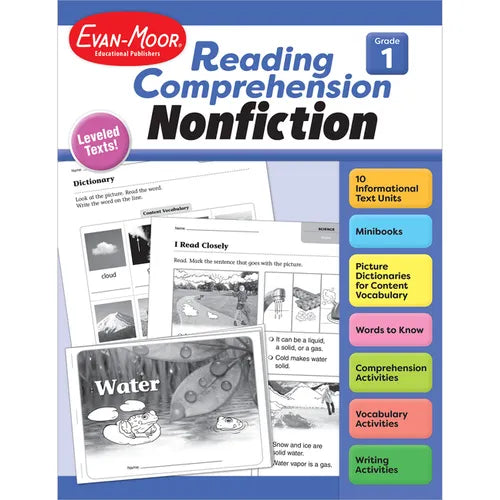 Reading Comprehension, Nonfiction, Grade 1 - Paperback