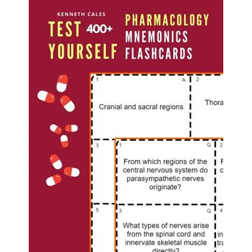 Test Yourself 400+ Pharmacology Mnemonics Flashcards: Practice pharmacology flash cards for exam preparation - Paperback