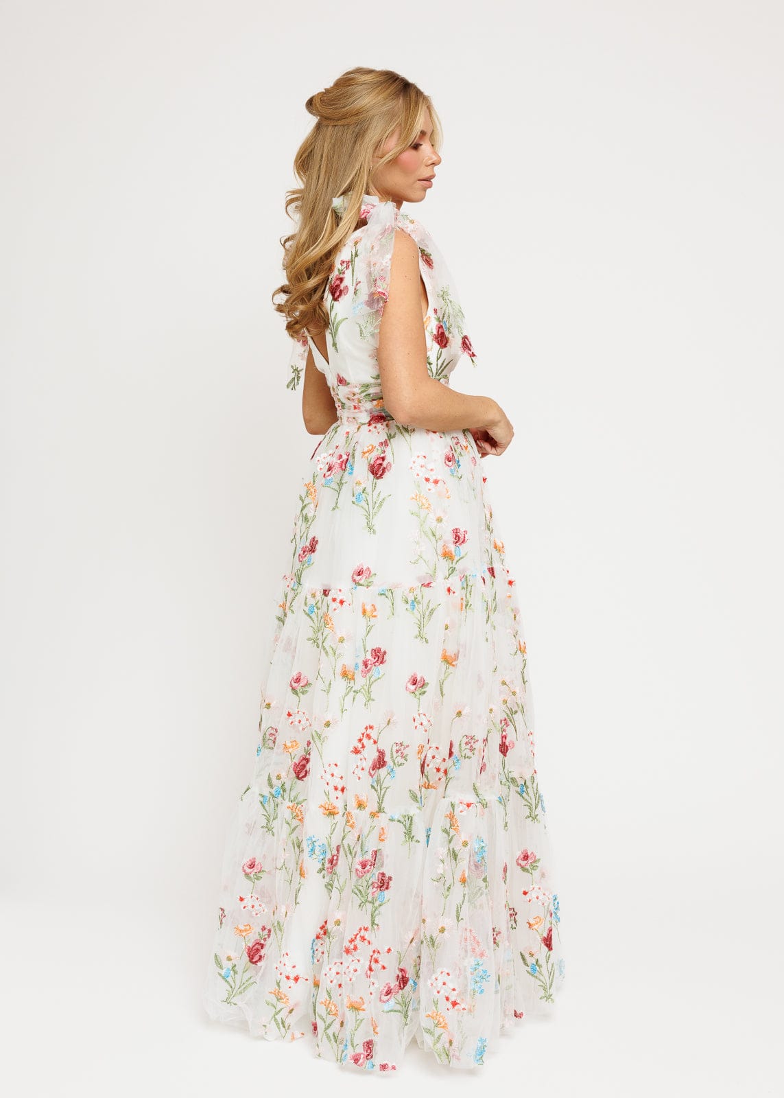Margaret Floral Embroidered Maxi Wedding Dress