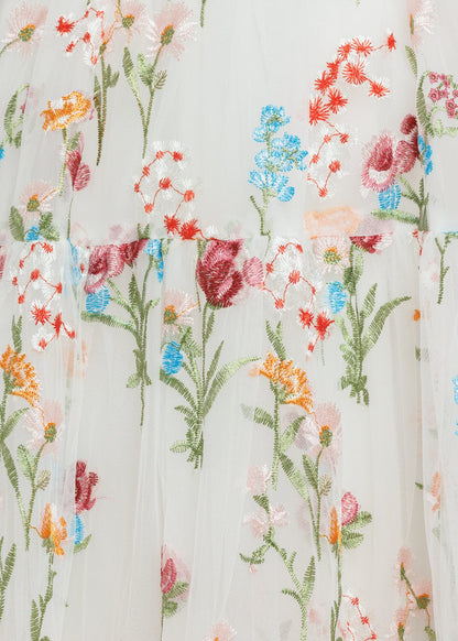 Margaret Floral Embroidered Maxi Wedding Dress