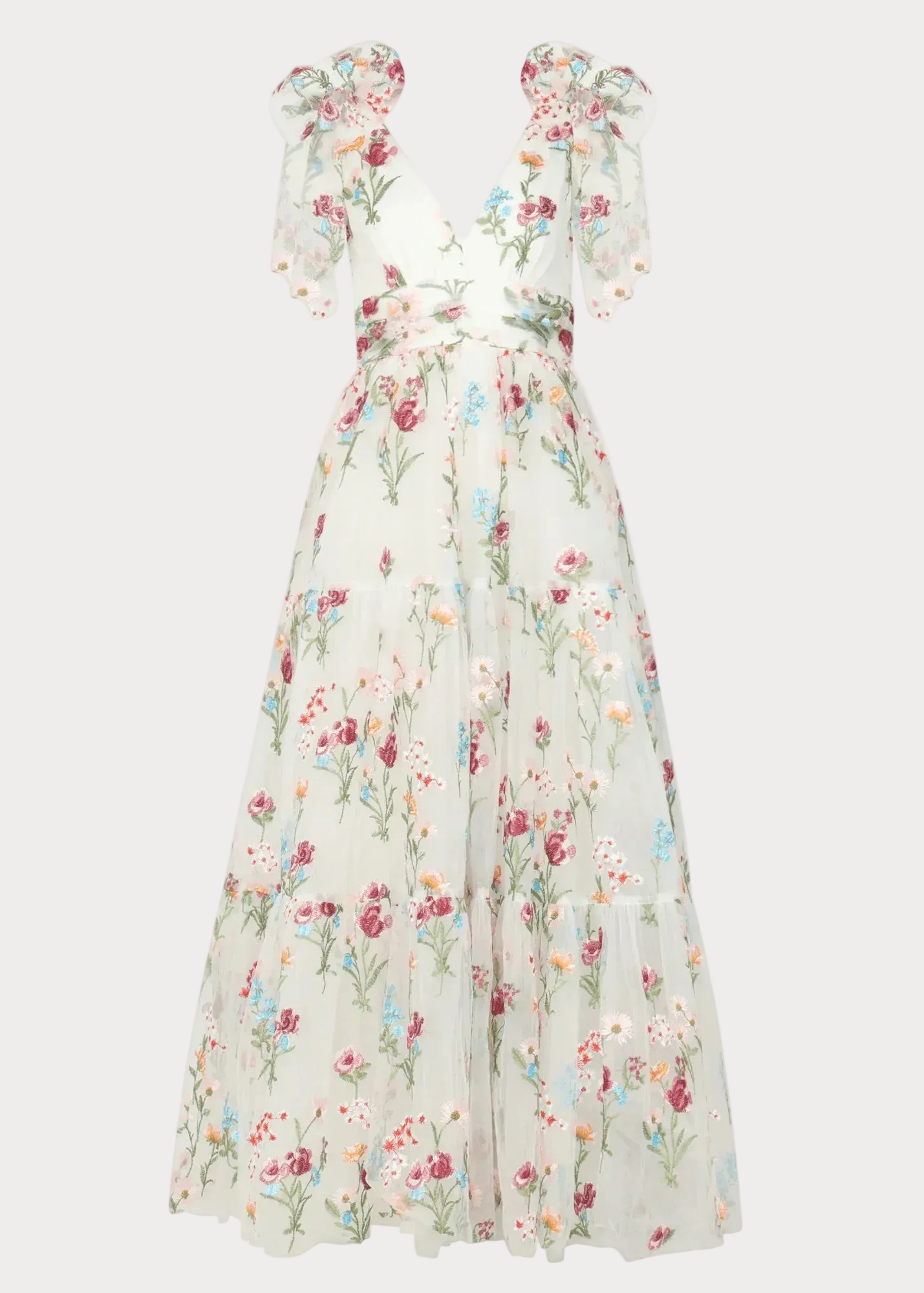 Margaret Floral Embroidered Maxi Wedding Dress