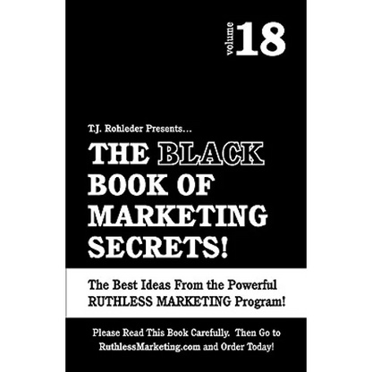 The Black Book of Marketing Secrets, Vol. 18 - Paperback