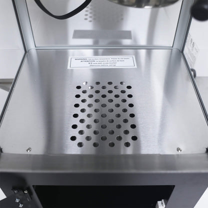 Kaitu 8OZ Stainless Steel Popcorn Machine With Cart, Heated Warming Deck And Old Maids Drawer, Black (SAK67426)