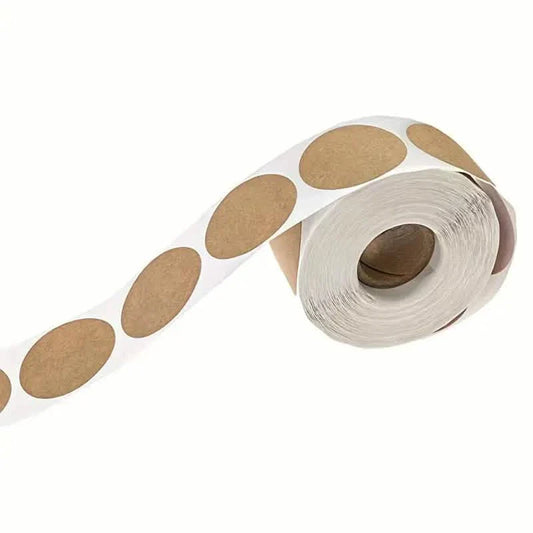Kraft Paper Round Self-adhesive Label Paper Item Classification Name Stickers Personalized Labels