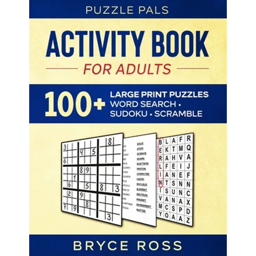 Activity Book for Adults: 100+ Large Print Puzzles - Paperback