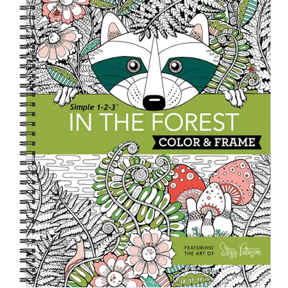 Color & Frame - In the Forest (Adult Coloring Book) - Spiral