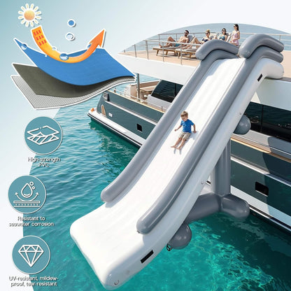 Large 16FT Commercial Inflatable Yacht Water Slide With Pump (SAK48172)