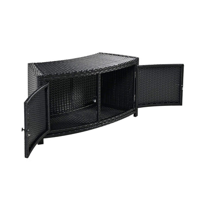 Alora Large Premium Surround Spa Patio Rattan Sofa Set With Storage Compartments And Cushions (SAK75629)