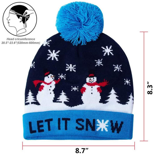 LED Christmas Knitted Hat