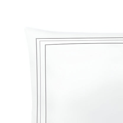 400TC Cotton Classic Embroidery Sateen Solid Duvet Cover Set