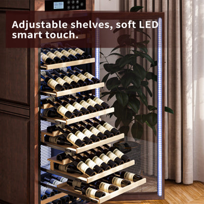 Nuvia 102-Bottle 10.6 Cu.Ft Wine Cooler Cabinet With LED Lighting And Temperature Control (SAK69027)
