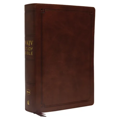 NKJV Study Bible, Leathersoft, Brown, Comfort Print: The Complete Resource for Studying God's Word - Imitation Leather