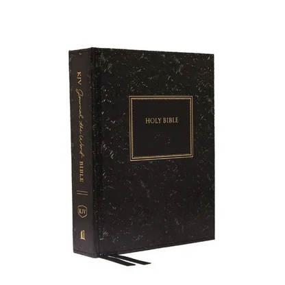 KJV, Journal the Word Bible, Hardcover, Black, Red Letter Edition, Comfort Print: Reflect, Journal, or Create Art Next to Your Favorite Verses - Hardcover