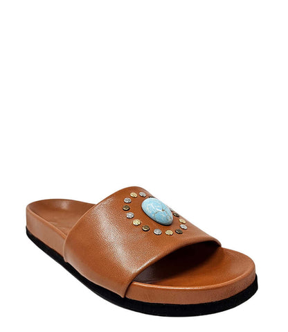 Athena Cognac Open Toe Sandal
