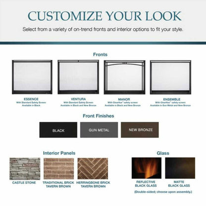 Majestic Meridian 42-Inch Platinum Natural Gas Fireplace [MER42PN] (SAK51823)