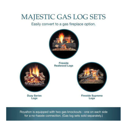 Majestic Royalton 42-Inch Wood-Burning Fireplace With Invisible Smoke Shield [BE42] (SAK14346)