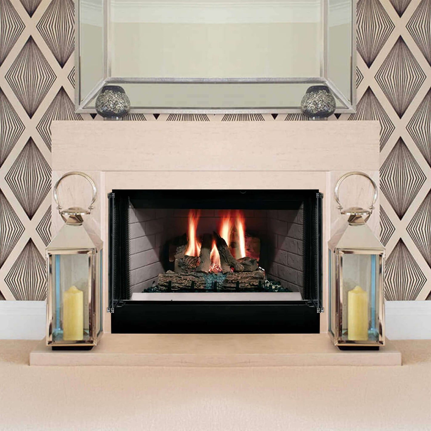 Majestic Sovereign 36-Inch Black Wood Burning Fireplace [SA36R/C] (SAK61347)