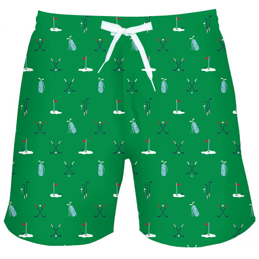 Men's Golf Green Swim Shorts