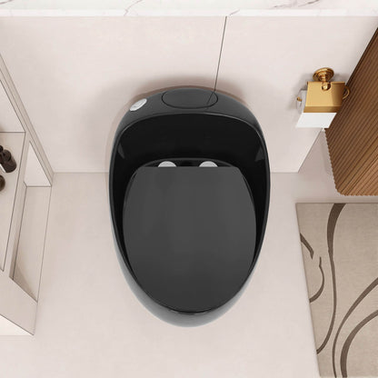 Nuvia Modern 1.28 GPF Single Flush 1-Piece Ceramic Egg-Shaped Toilet (SAK93341)