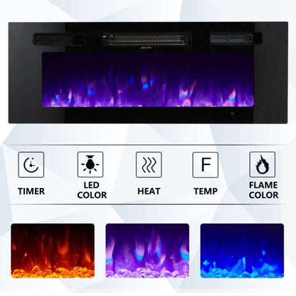 Modern Flames Ambiance 60-Inch Built-In Electric Fireplace With LED Flame Technology [AL60CLX2-G] (SAK12890)