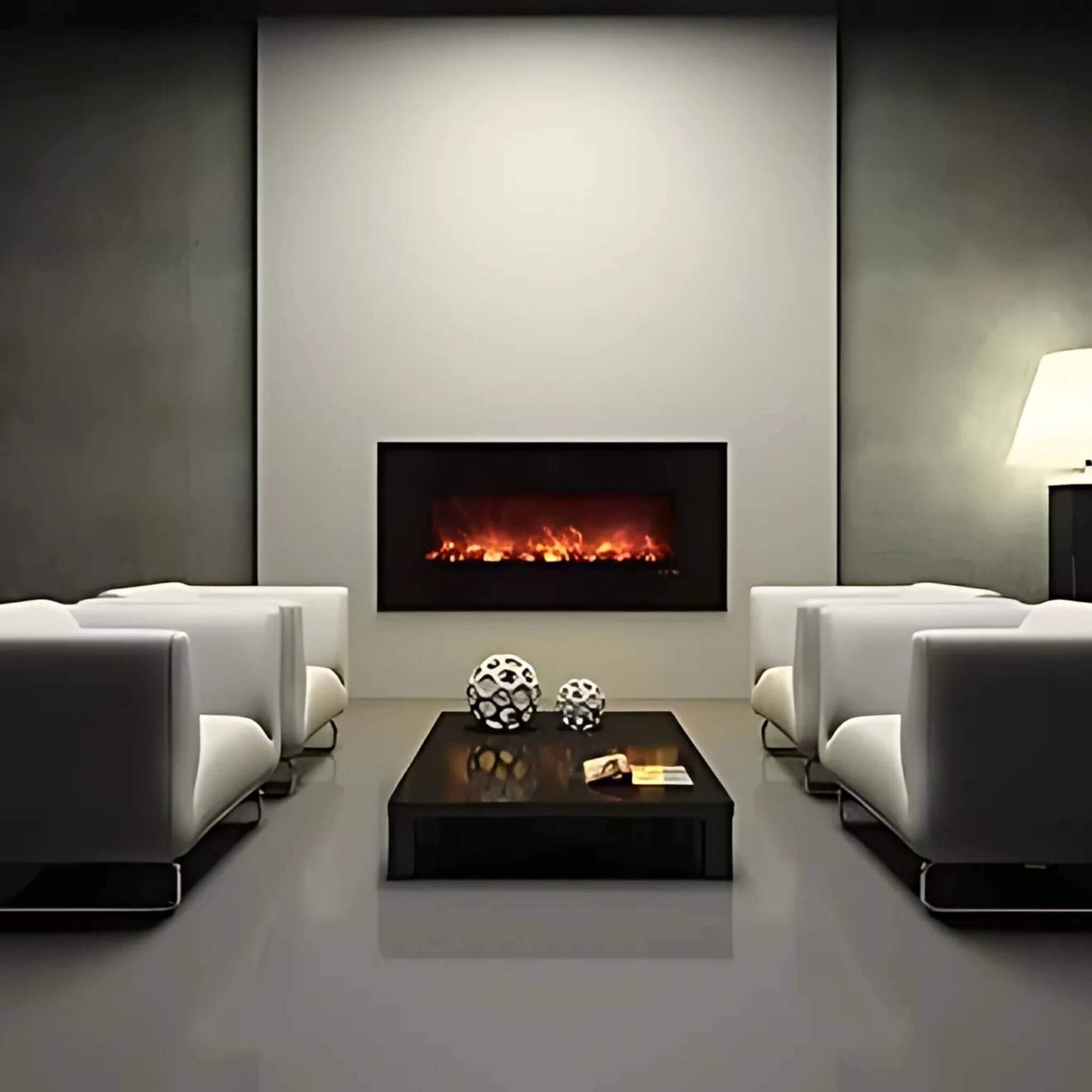 Modern Flames Ambiance 60-Inch Built-In Electric Fireplace With LED Flame Technology [AL60CLX2-G] (SAK12890)