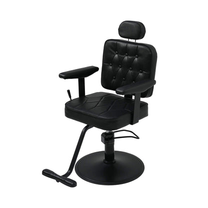 Modern Vintage Hydraulic PU Leather Reclining Barber Chair (SAK59102)