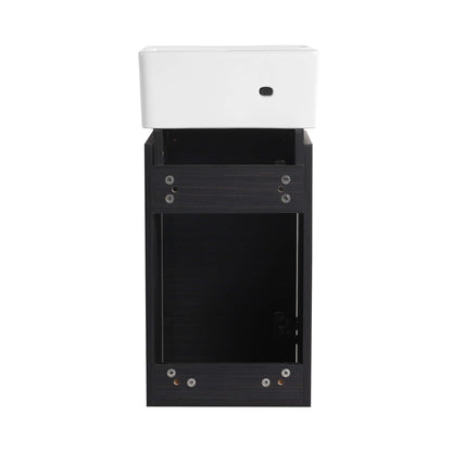 Nuvia Modern Wall-Mounted Bathroom Vanity With Ceramic Sink And Soft Close Door (SAK05214)