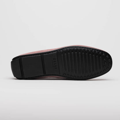31-160-CDY MONZA Sueded Calfskin with Crocodile Driver Candy