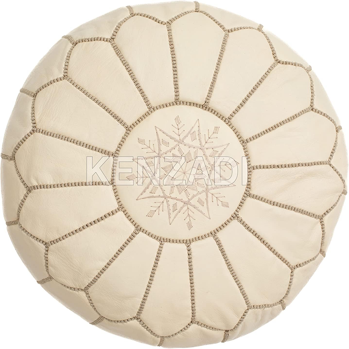 Moroccan Leather Stuffed Poufs