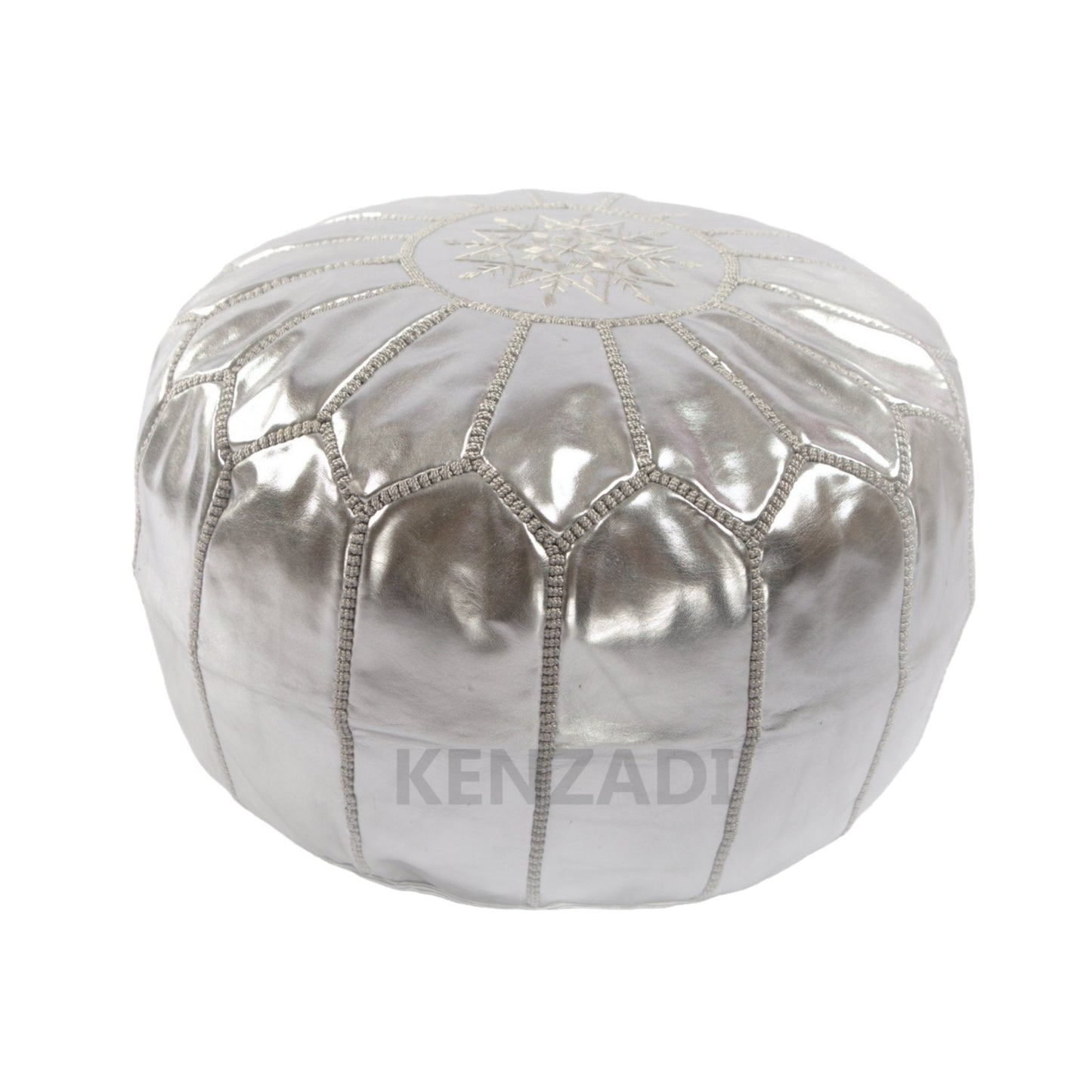 Moroccan Leather Stuffed Poufs