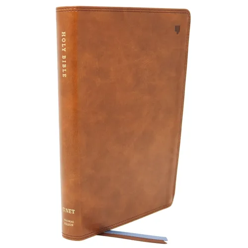Net Bible, Thinline Large Print, Leathersoft, Brown, Comfort Print: Holy Bible - Imitation Leather
