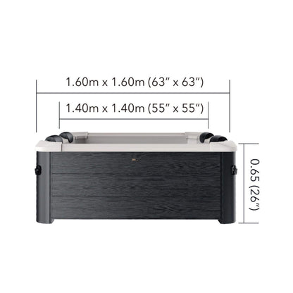 MSpa Oslo Supreme 6-Person 120 Jets Square Spa W/ LED Lights & Integrated App Control [F-OS063W] (SAK93516)
