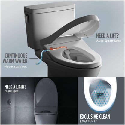 [MW4544726CUFGA#01] TOTO Drake II Washlet S7 And 1.0 GPF Elongated Chair Height Bidet Toilet (SAK70831)