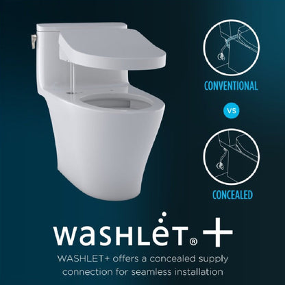 [MW7764726CSFG#01] TOTO Drake 1.6 GPF Elongated Chair Height Toilet With Washlet S7 Heated Bidet Seat And Night Light (SAK56817)