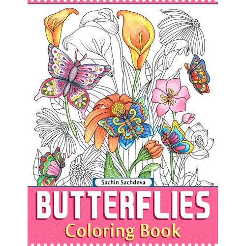 Butterflies: Coloring Book for Adults - Paperback