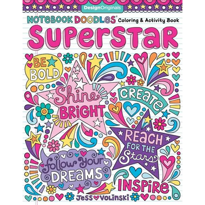 Notebook Doodles Superstar: Coloring & Activity Book - Paperback