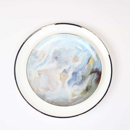 Narrow Gold Rim Dinner Plate-Set of 4