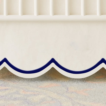 Scallop Embroidery Cotton Crib Skirt