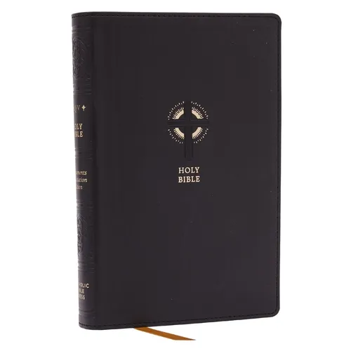 Nrsvce Sacraments of Initiation Catholic Bible, Black Leathersoft, Comfort Print - Imitation Leather