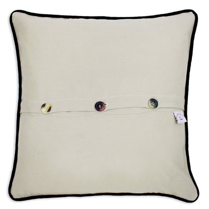 New Orleans Hand-Embroidered Pillow