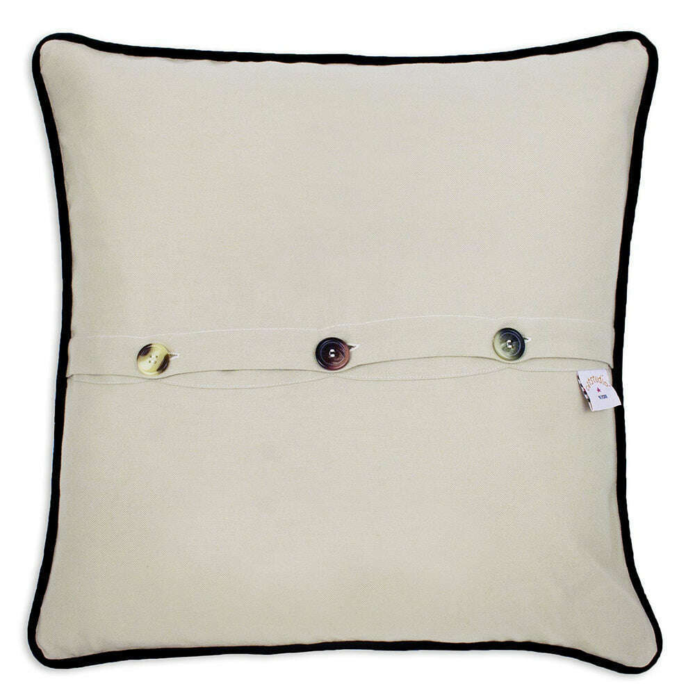 New Orleans Hand-Embroidered Pillow
